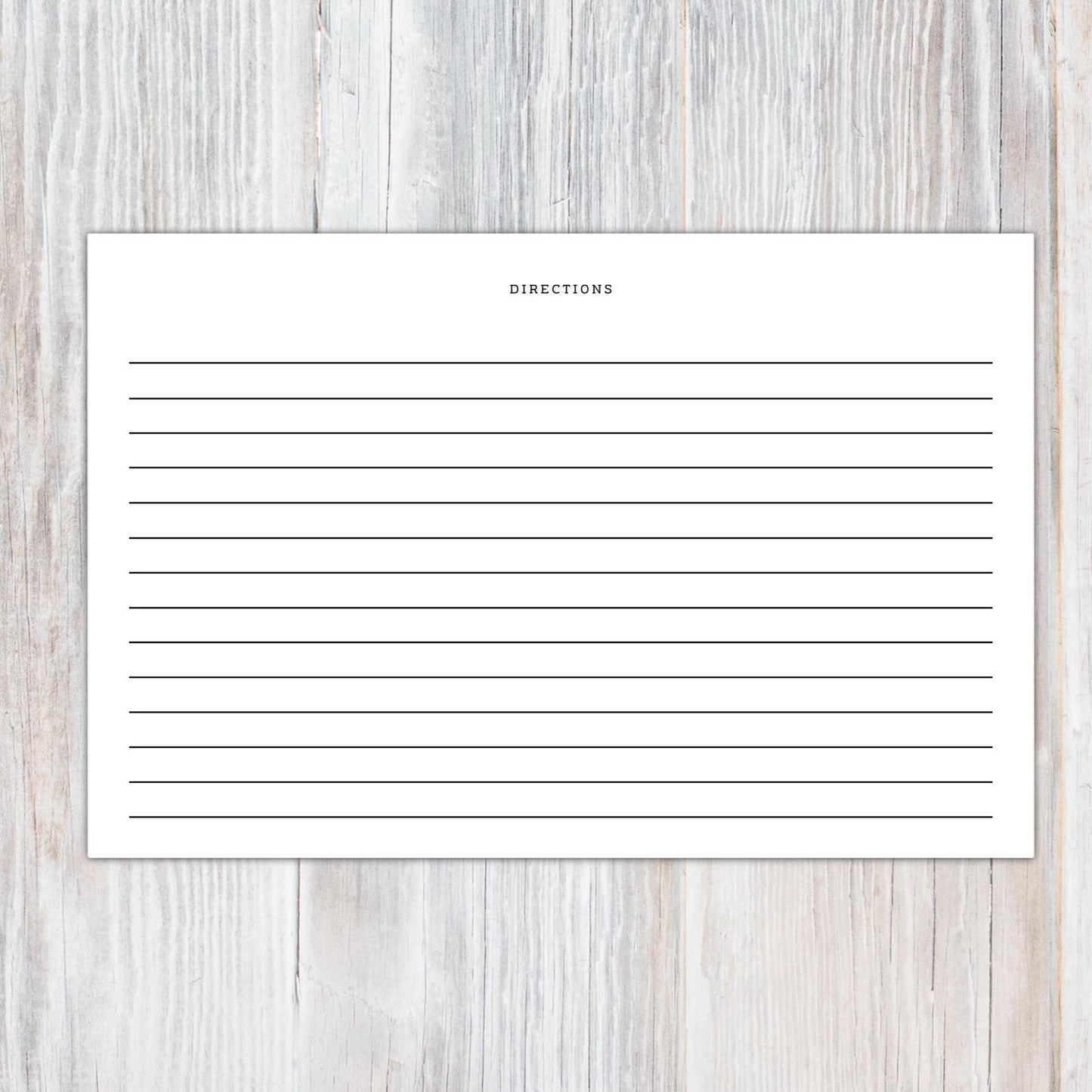 Personalized Floral Border - Set of 16 Recipe Cards
