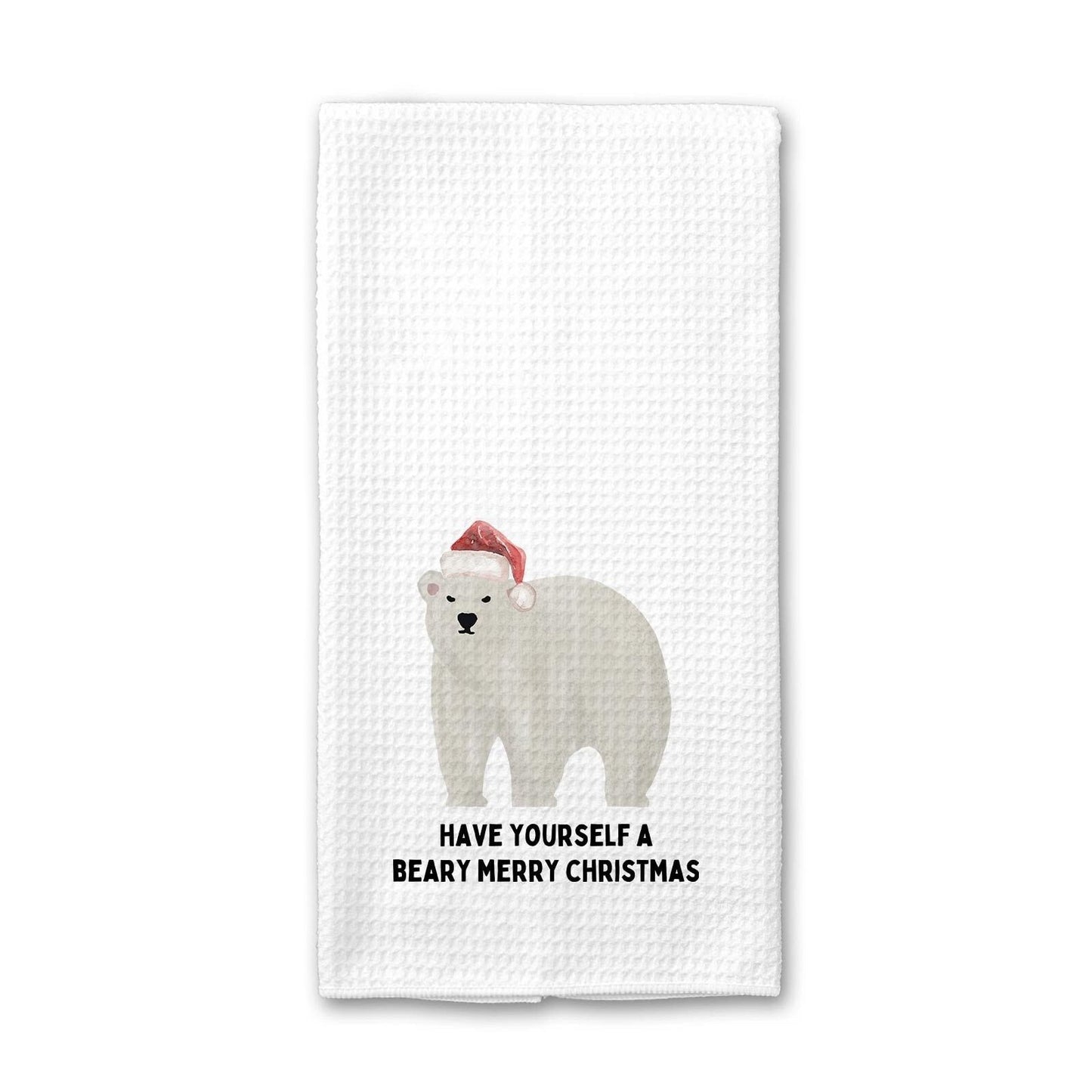 Beary Merry Christmas Polar Bear - Kitchen Towel