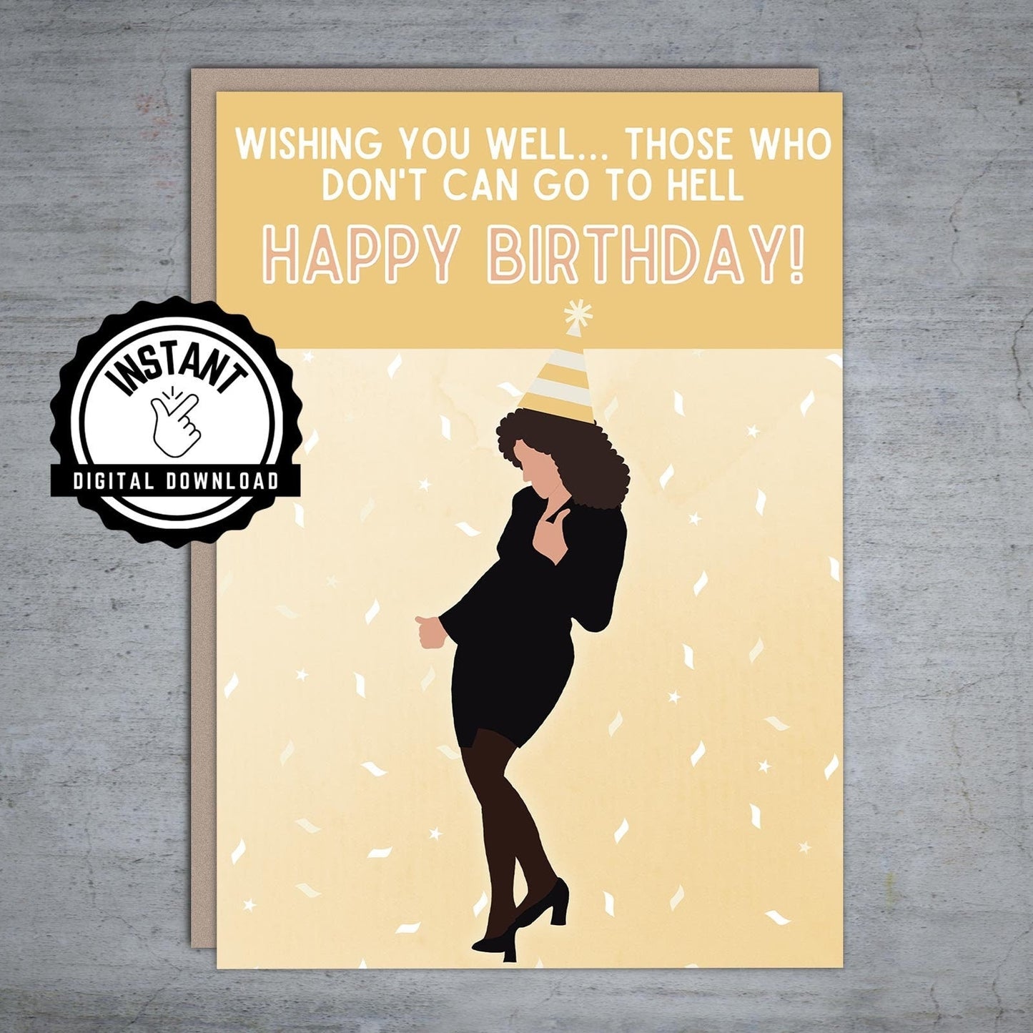 Here's to those who wish us well Elaine Happy Birthday - Printable Card