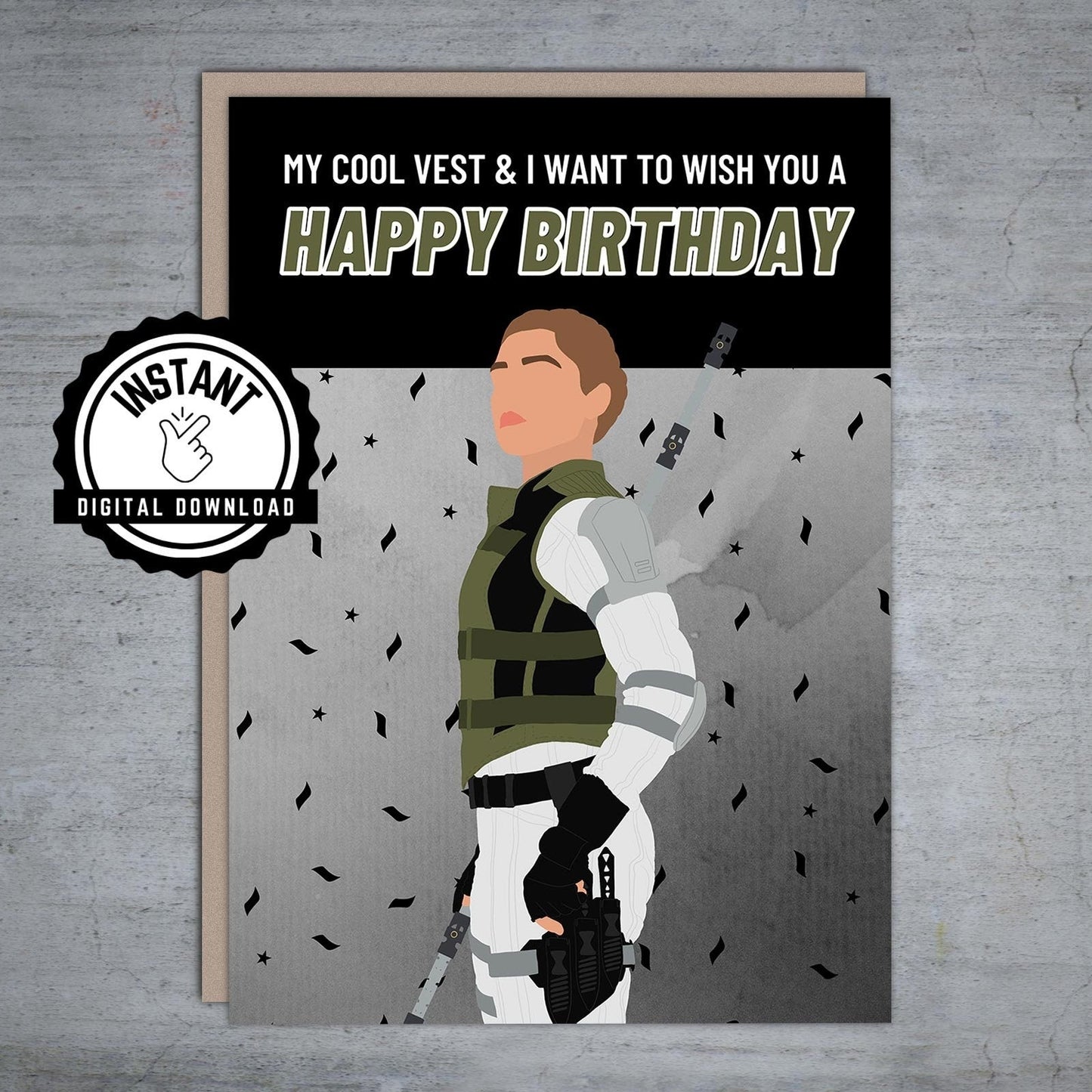 Yelena Belova Happy Birthday - Printable Card
