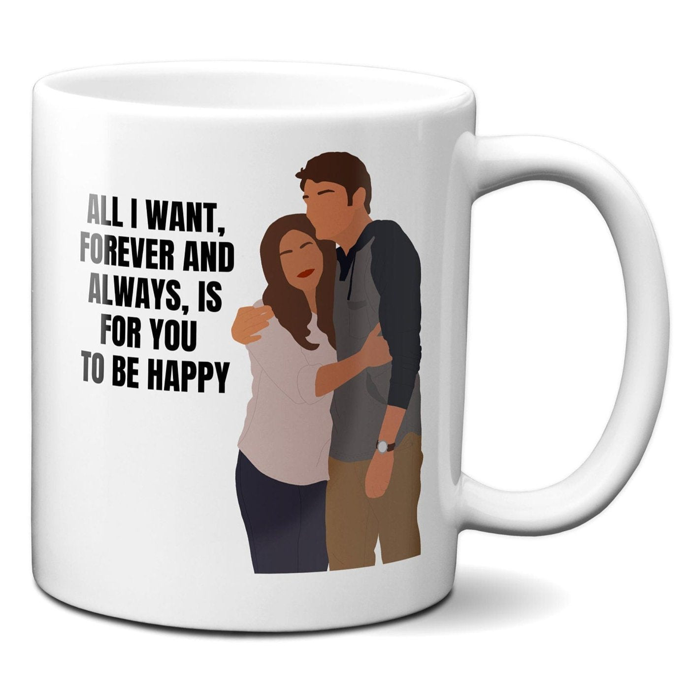 All I want forever and always is for you to be happy - Jane and Michael - Coffee Mug