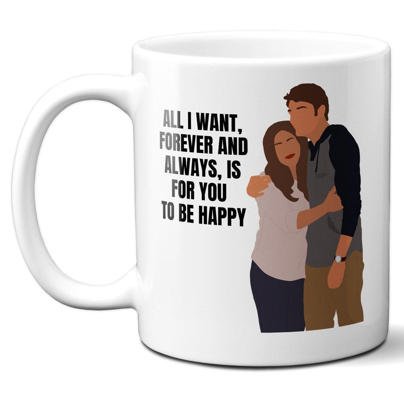 All I want forever and always is for you to be happy - Jane and Michael - Coffee Mug