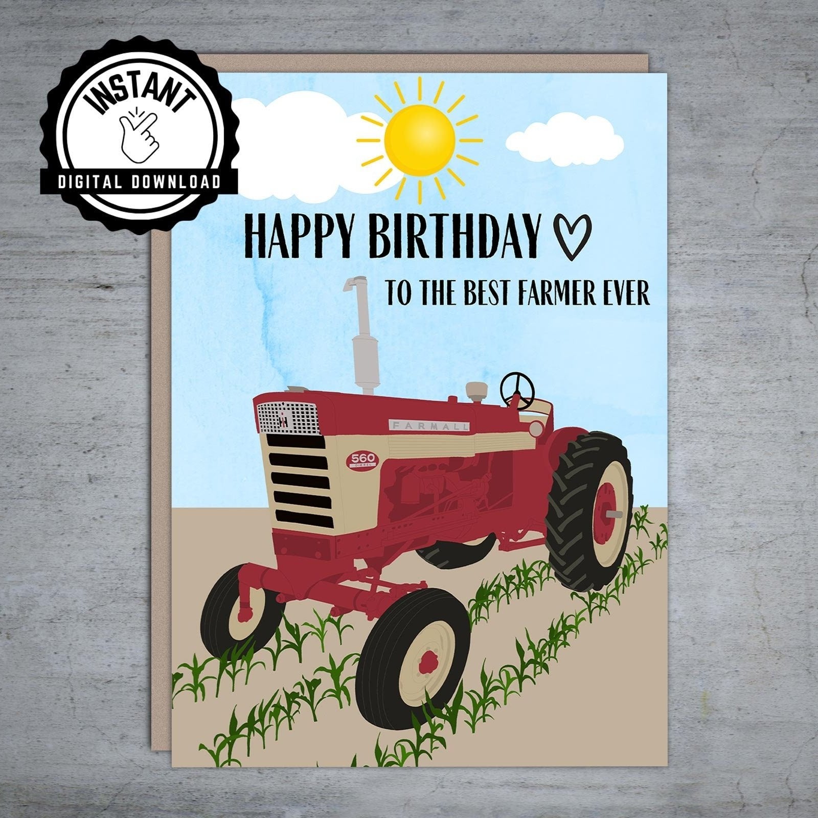 Best Farmer Ever Happy Birthday | Tractor Birthday Card | Internationa –  LJChicBoutique