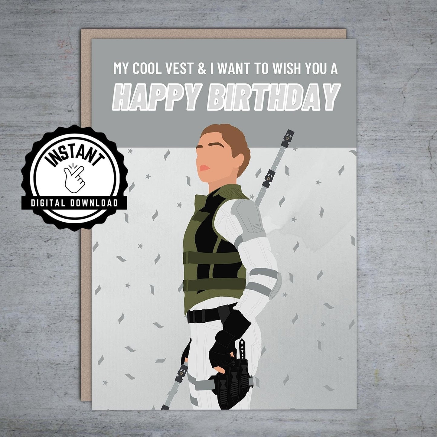 Yelena Belova Happy Birthday - Printable Card