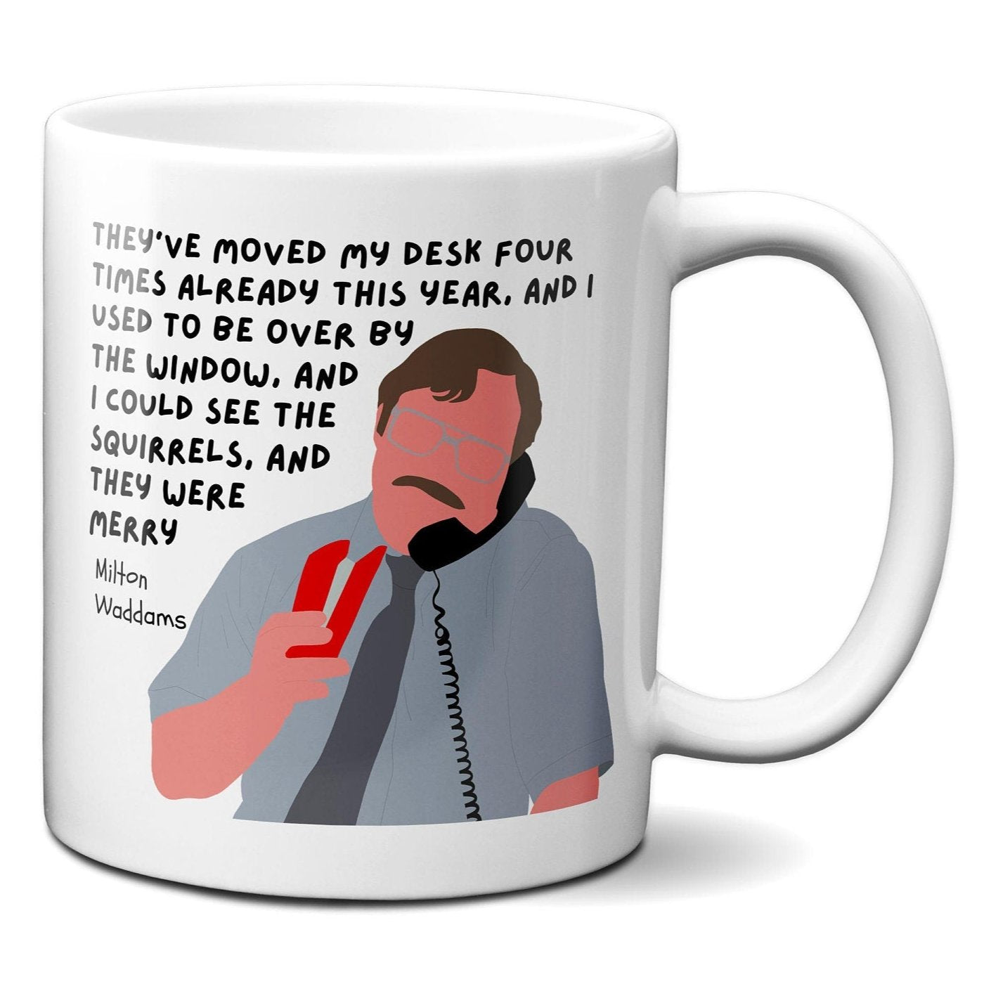 They've moved my desk four times already - Milton Waddams - Coffee Mug