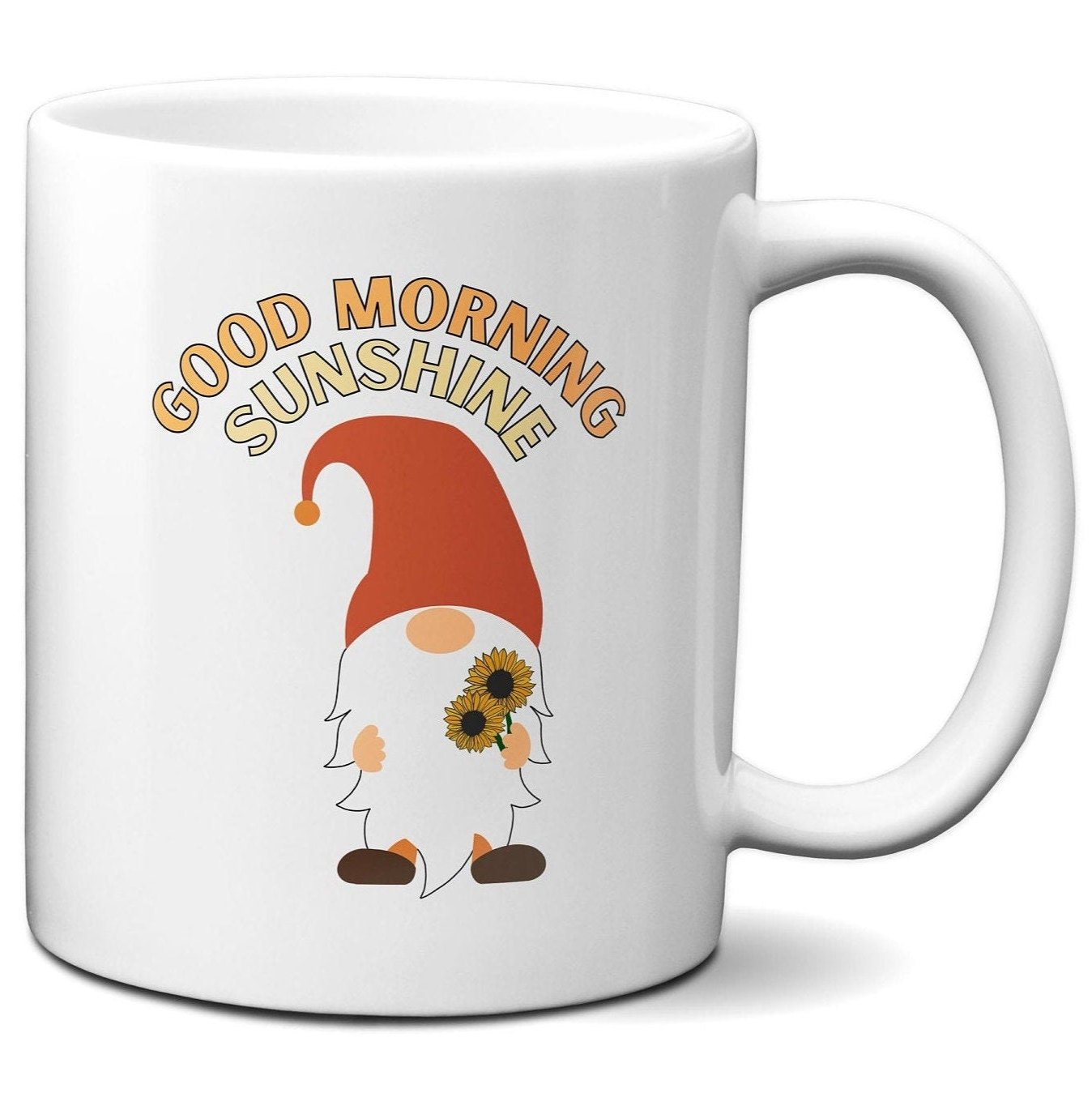 Gnome Good Morning Sunshine with Sunflowers - Coffee Mug