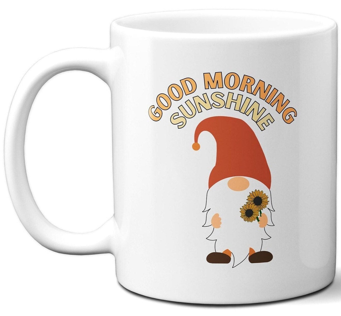 Gnome Good Morning Sunshine with Sunflowers - Coffee Mug