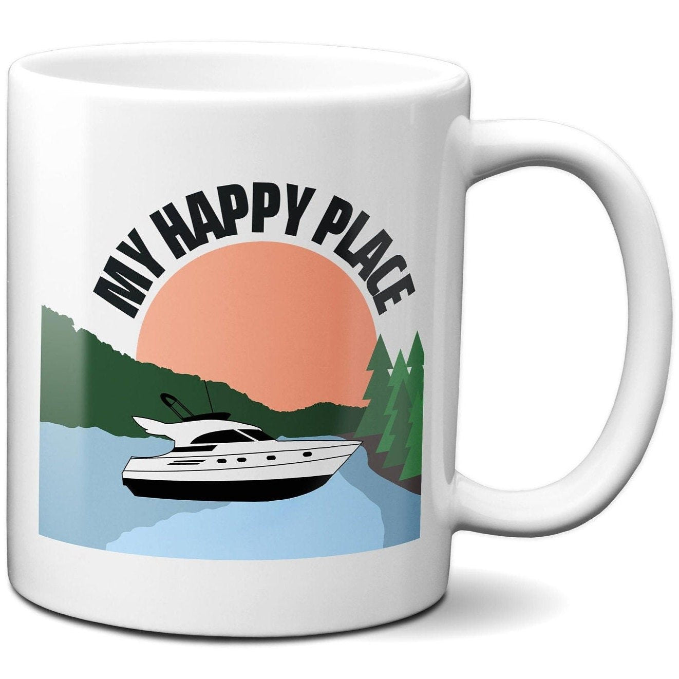 My Happy Place Speed Boat - Coffee Mug