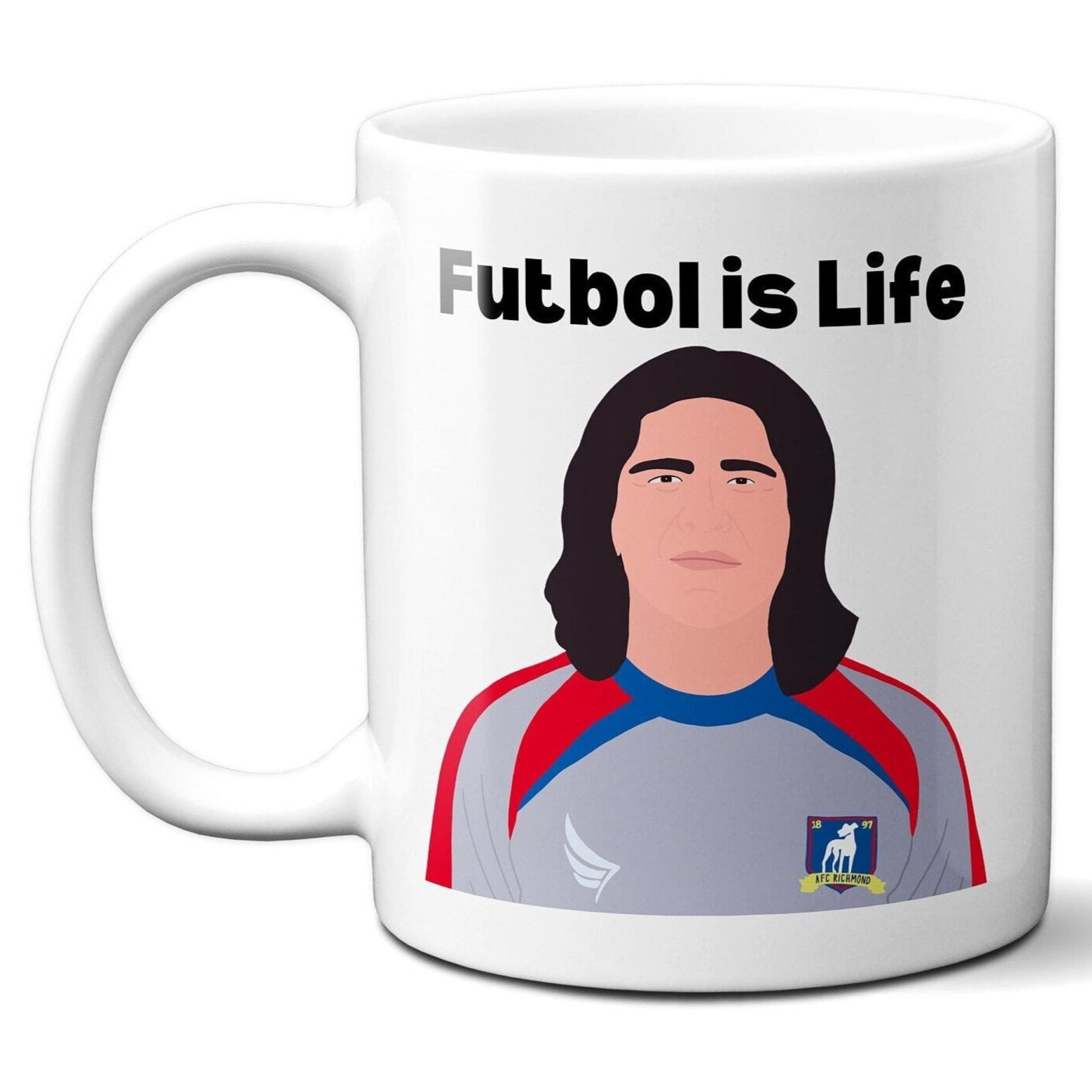 Futbol is Life - Dani Rojas (text above) - Coffee Mug