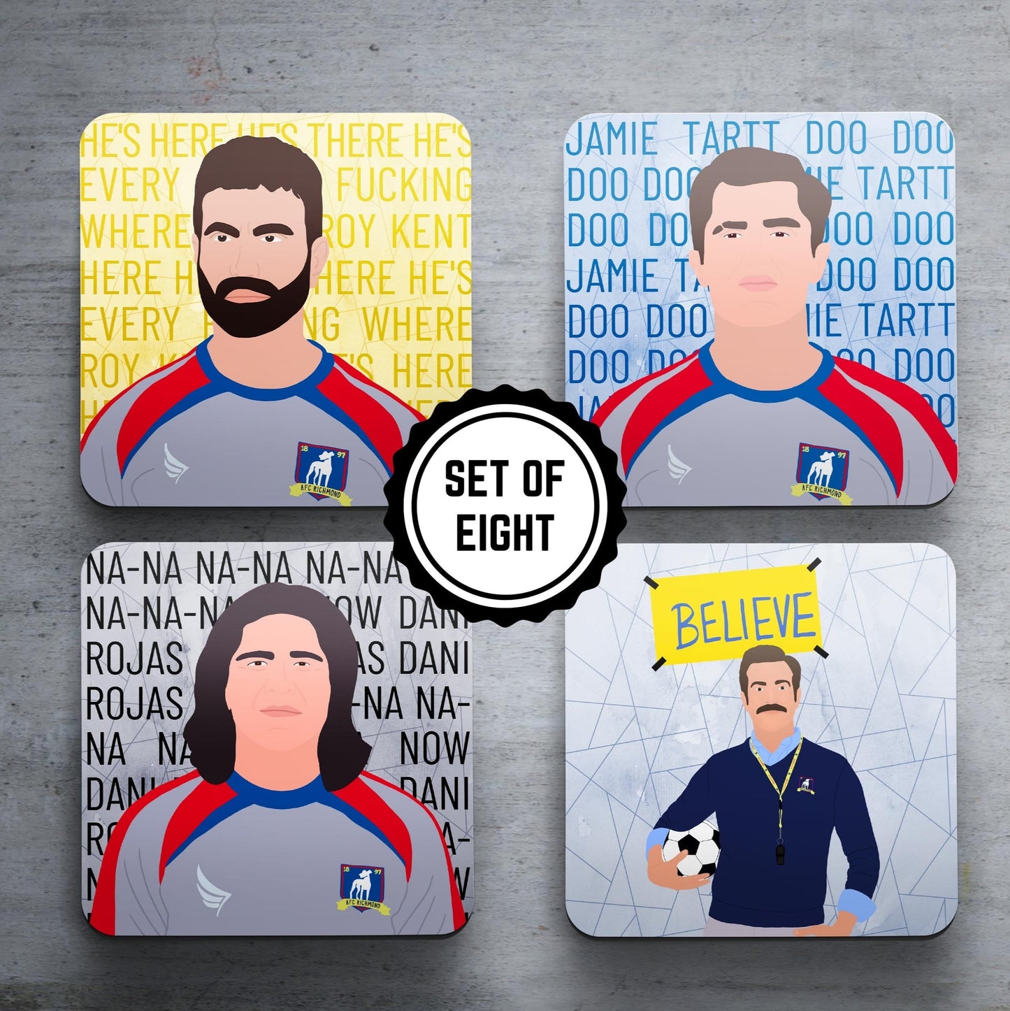 Ted Lasso - Set of 8 Coasters