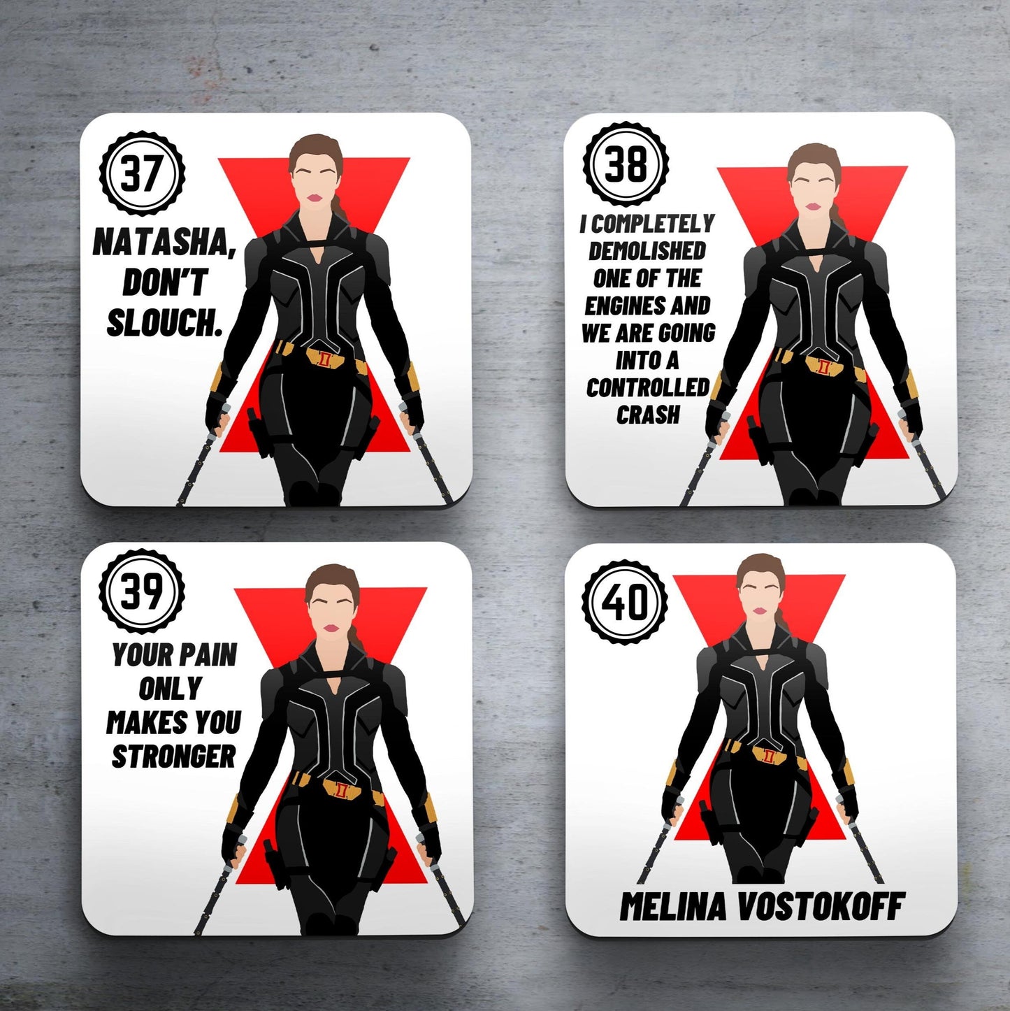Marvel Black Widow - Set of Coasters