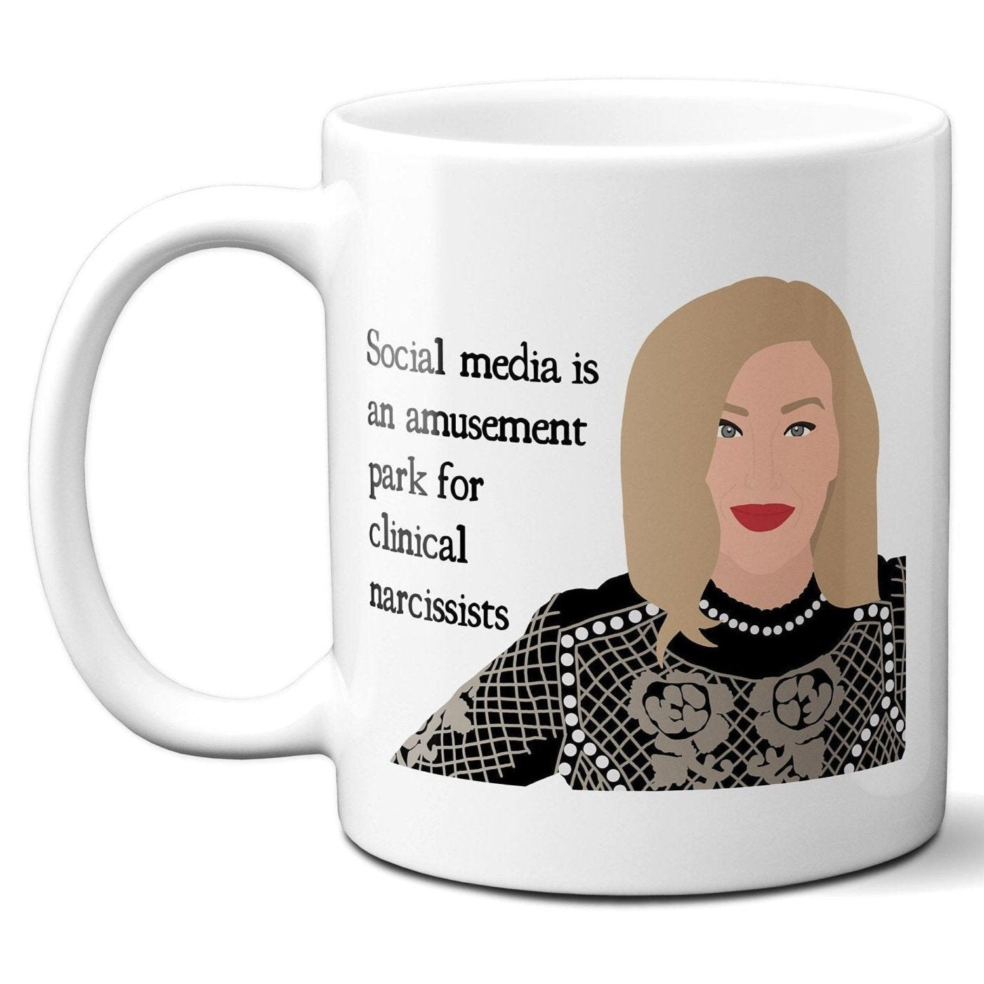 Social media is an amusement park - Moira Rose - Coffee Mug