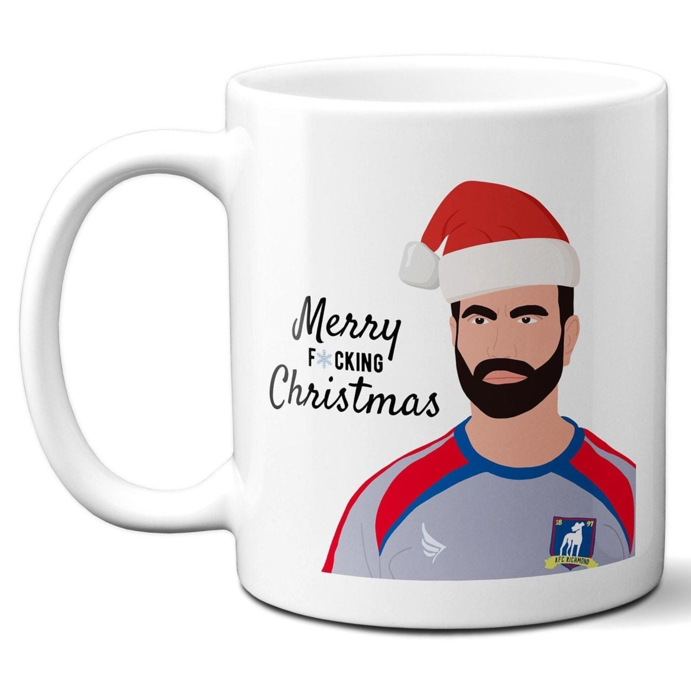 Merry Snowflake Christmas - Roy Kent Santa - Coffee Mug