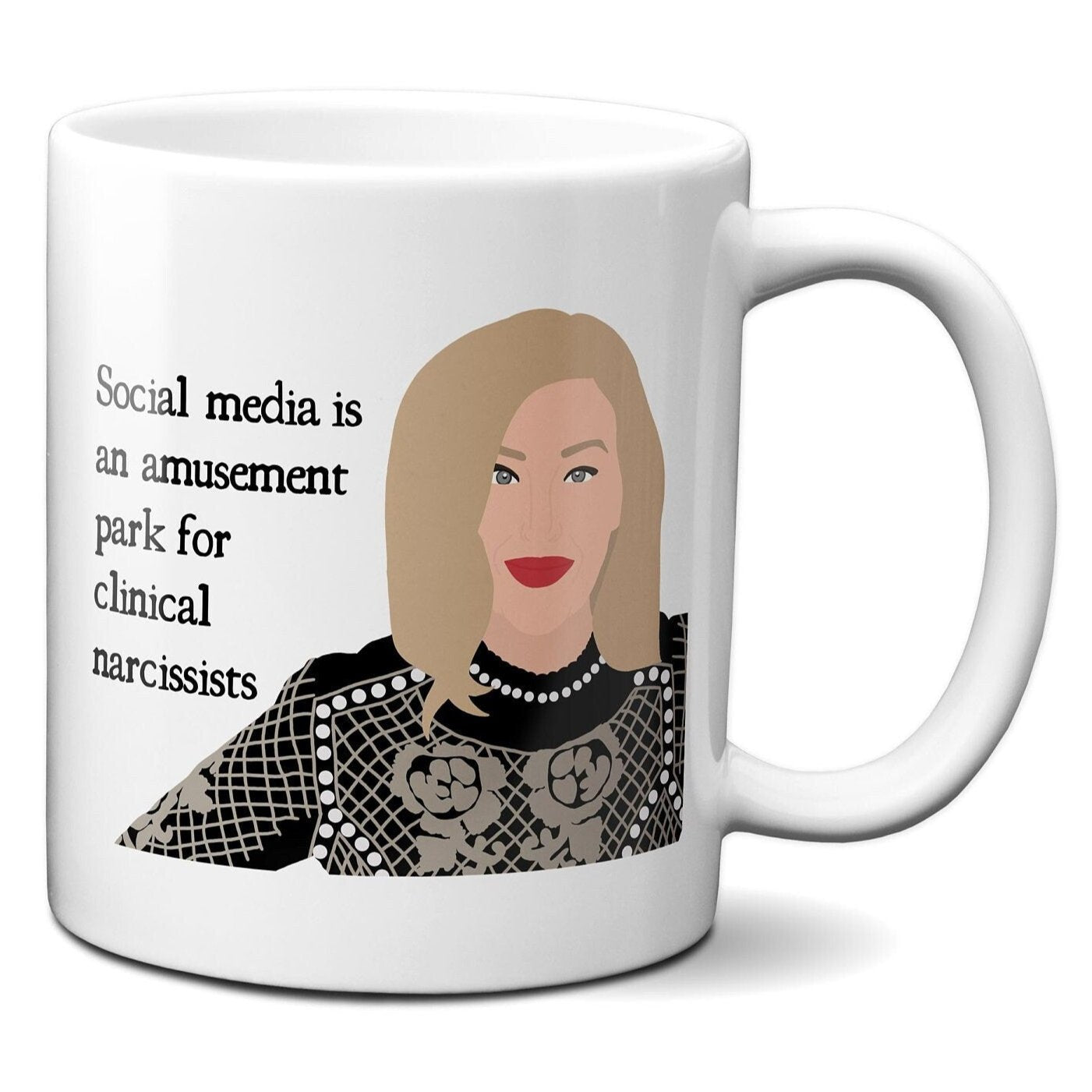 Social media is an amusement park - Moira Rose - Coffee Mug