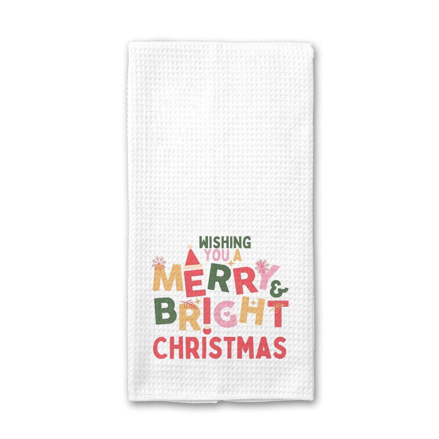 Wishing You A Merry & Bright Christmas - Kitchen Towel
