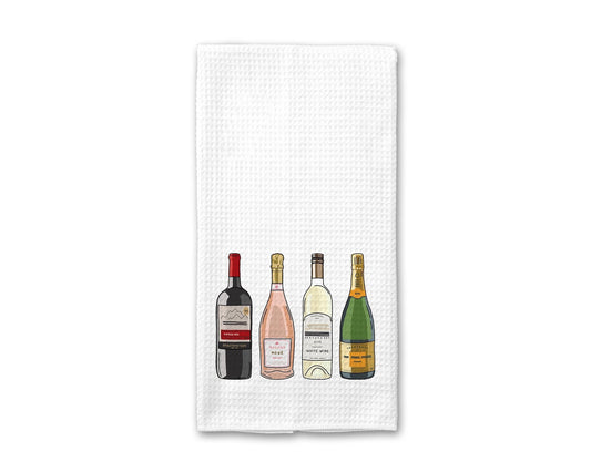 Wine Bottles - Kitchen Towel