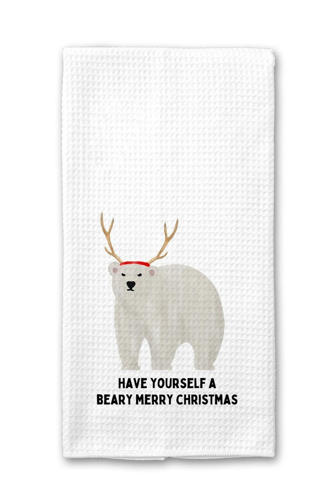 Beary Merry Christmas Polar Bear - Kitchen Towel