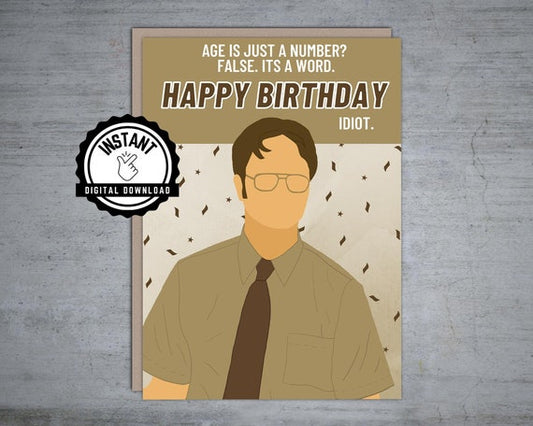 Age Is Just A Number False Birthday - Printable Card