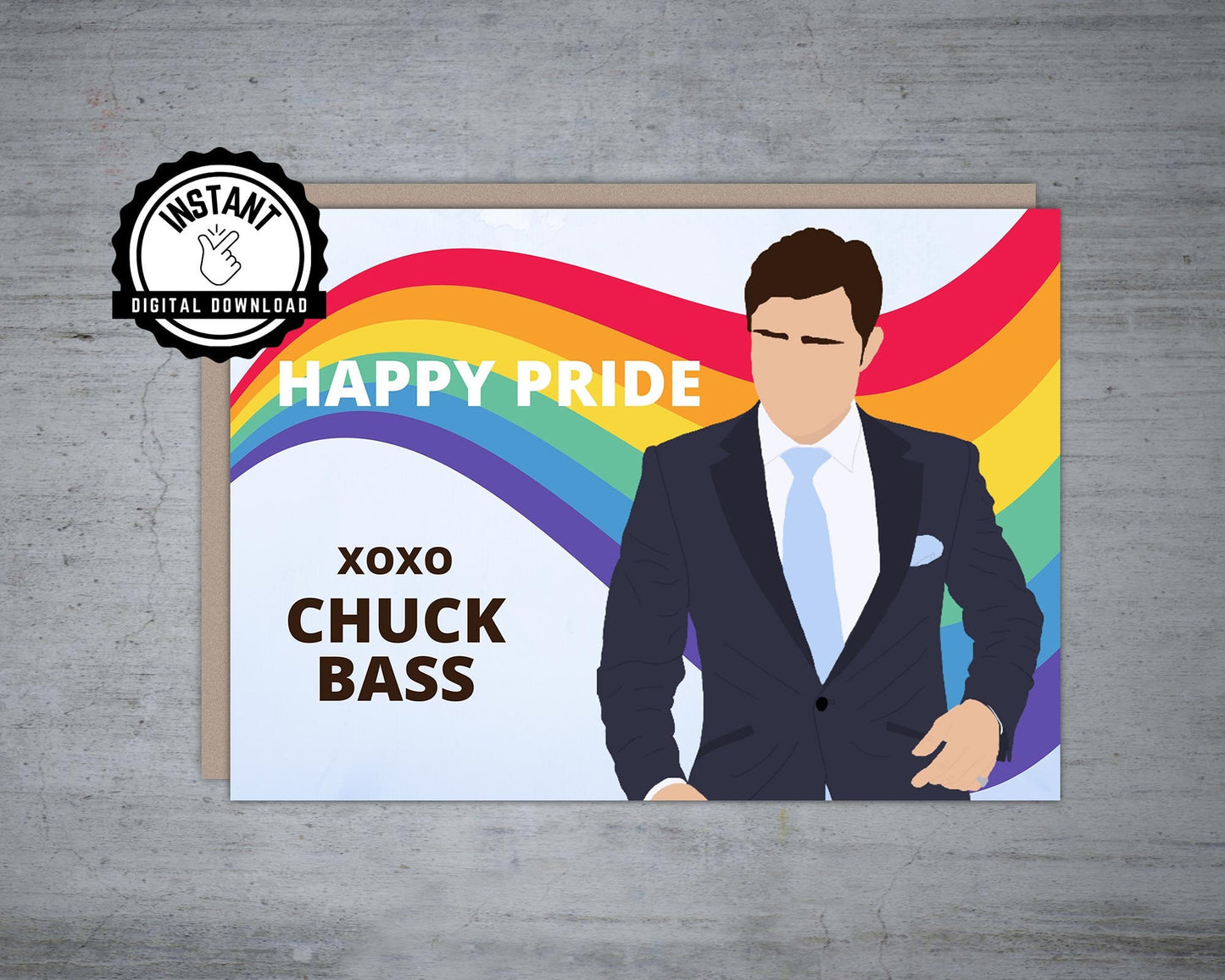 Chuck Bass Gossip Girl Pride - Printable Card