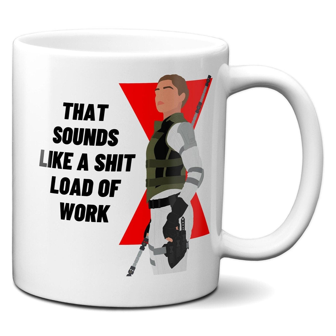 A shit load of work - Yelena Belova Black Widow - Coffee Mug