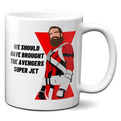 We should have brought the Avengers super jet - Red Guardian Black Widow - Coffee Mug