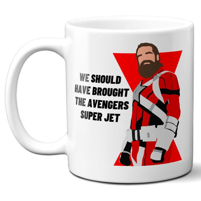 We should have brought the Avengers super jet - Red Guardian Black Widow - Coffee Mug