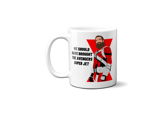 We should have brought the Avengers super jet - Red Guardian Black Widow - Coffee Mug