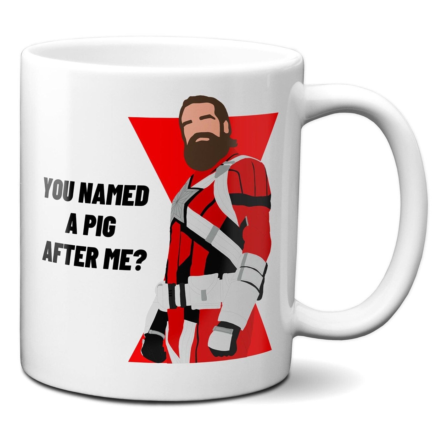 You named a pig after me? - Red Guardian Black Widow - Coffee Mug