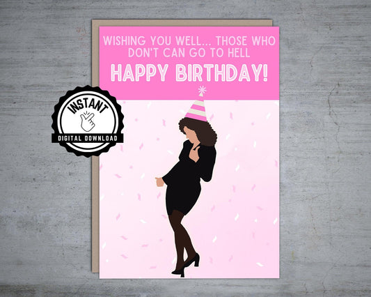 Here's to those who wish us well | Elaine Dancing Birthday Card | Seinfeld Funny Birthday Card | Foldable 5X7 Instant Digital Download