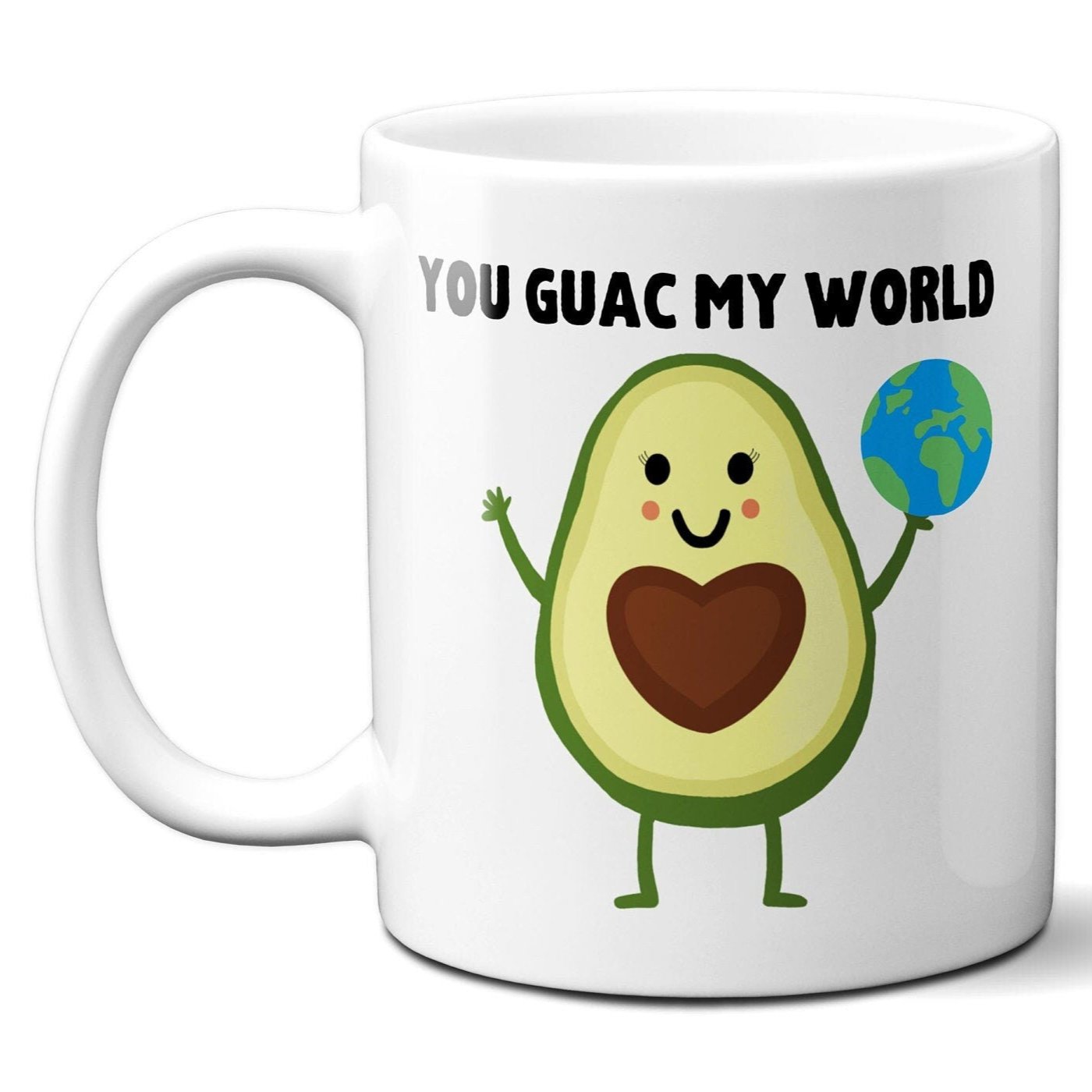 You guac my world Avocado (with globe) - Coffee Mug