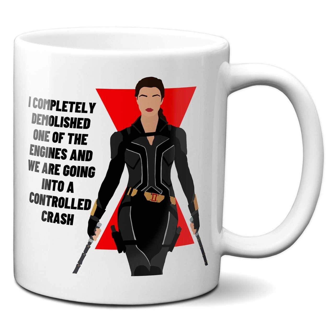 Demolished one of the engines - Melina Vostokoff Black Widow - Coffee Mug