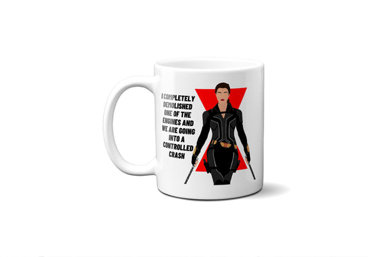 Demolished one of the engines - Melina Vostokoff Black Widow - Coffee Mug