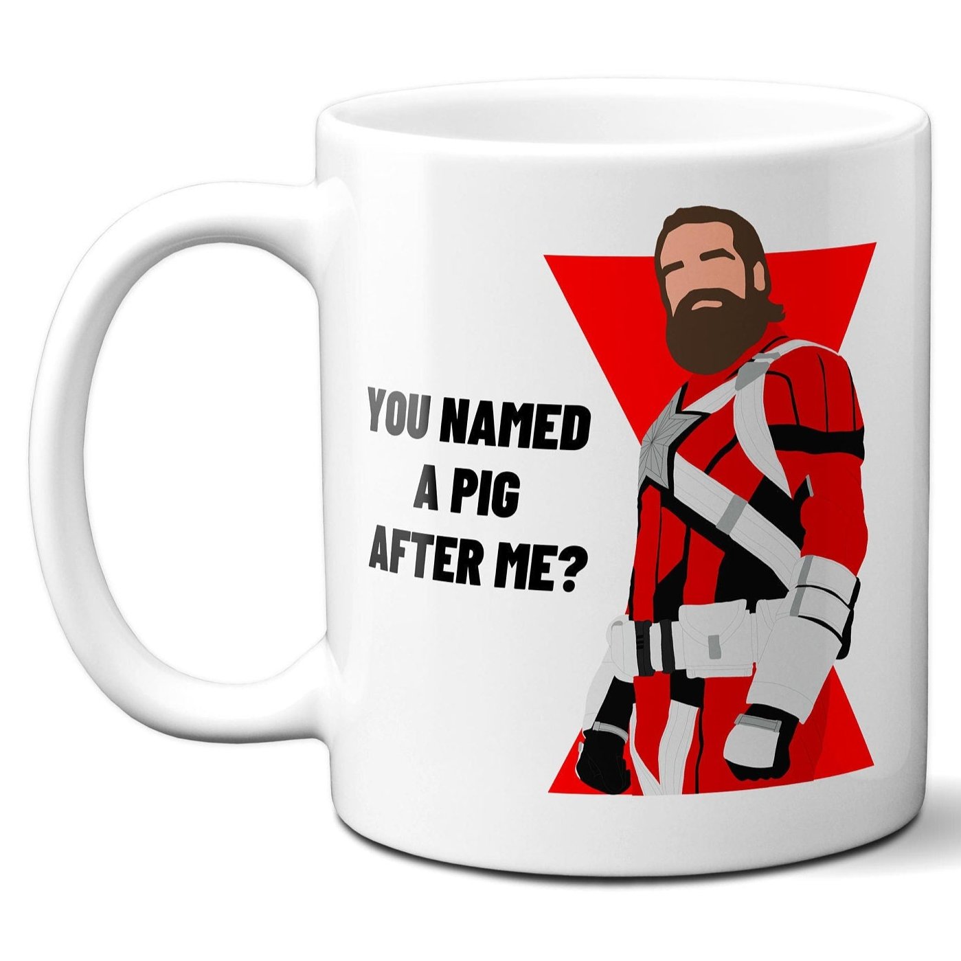 You named a pig after me? - Red Guardian Black Widow - Coffee Mug