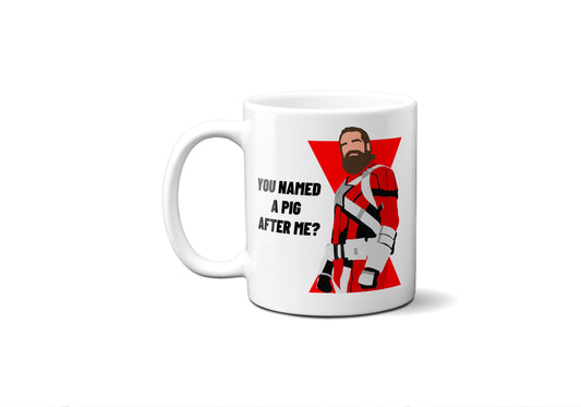 You named a pig after me? - Red Guardian Black Widow - Coffee Mug