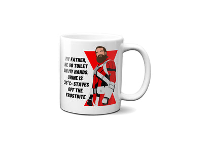 Go toilet on my hands urine staves off frostbite - Red Guardian Black Widow - Coffee Mug