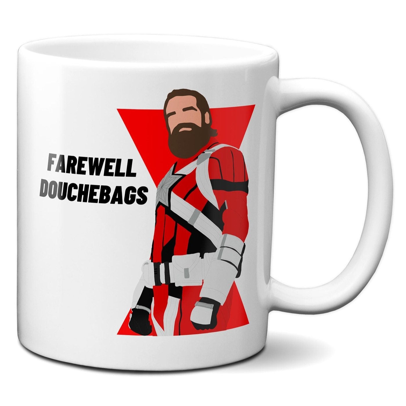 Farewell Douchebags - Red Guardian Black Widow - Coffee Mug