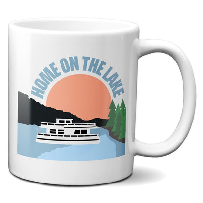 Home On The Lake Houseboat - Coffee Mug