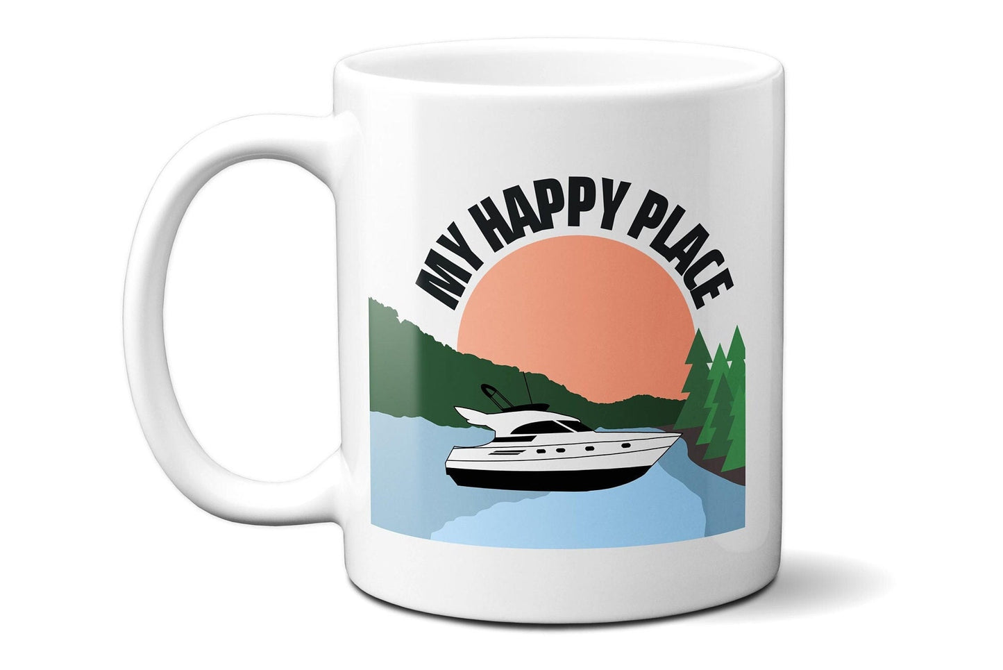 My Happy Place Speed Boat - Coffee Mug