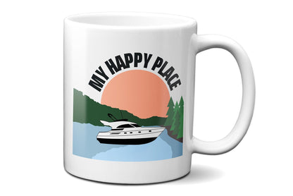 My Happy Place Speed Boat - Coffee Mug