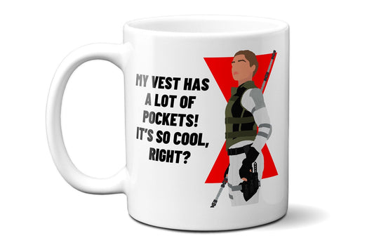 Vest has a lot of pockets - Yelena Belova Black Widow - Coffee Mug