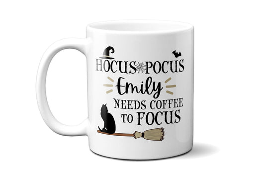 Personalized Hocus Pocus Need Coffee to Focus - Coffee Mug