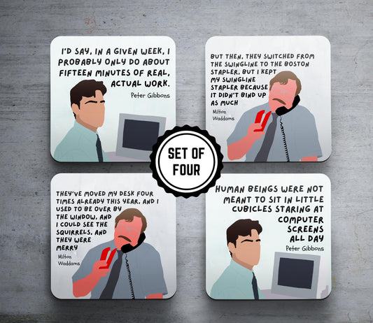 Office Space - Set of 4 Coasters