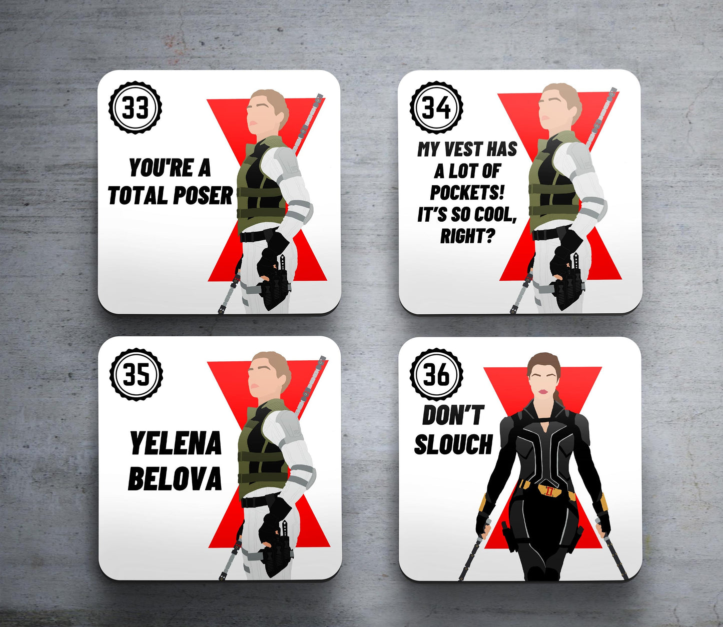 Marvel Black Widow - Set of Coasters