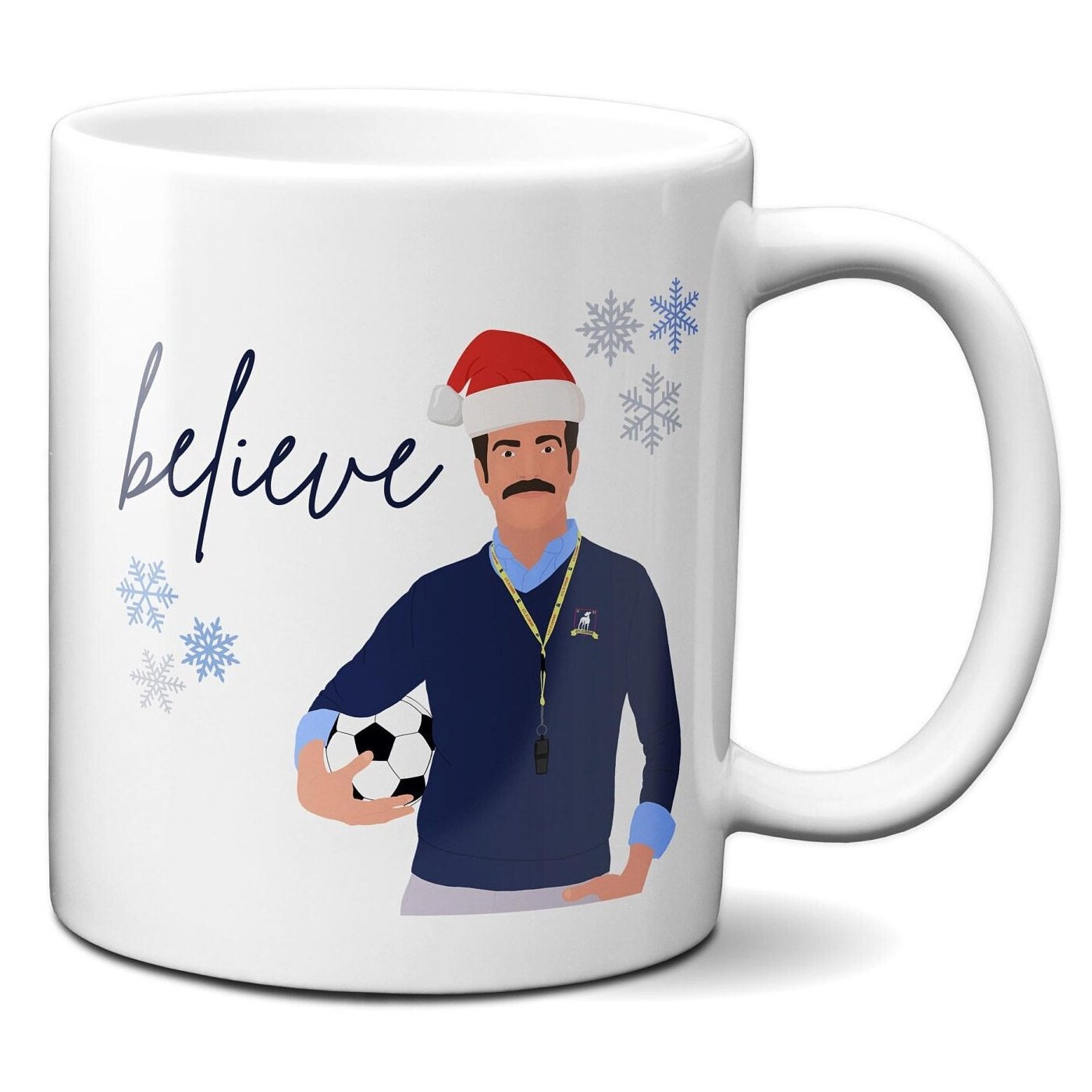 Believe Christmas (blue/silver) - Coffee Mug