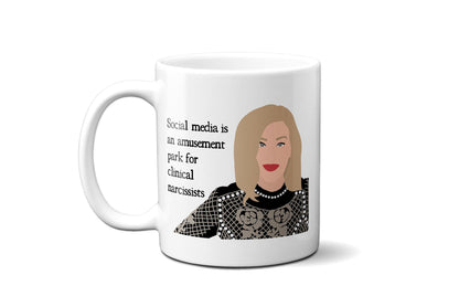 Social media is an amusement park - Moira Rose - Coffee Mug