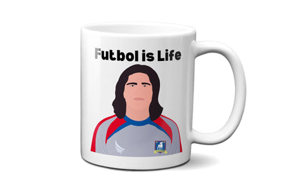 Futbol is Life - Dani Rojas (text above) - Coffee Mug