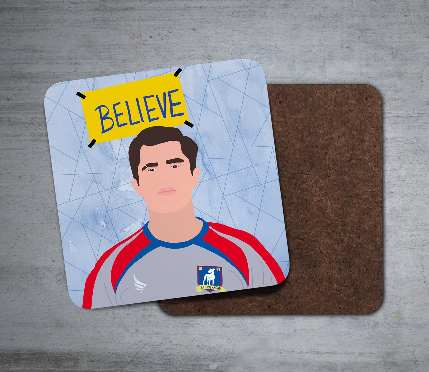 Ted Lasso - Roy Kent - Dani Rojas - Jamie Tartt Believe - Set of 4 Coasters