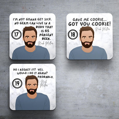 New Girl - Nick Miller - Set of Coasters