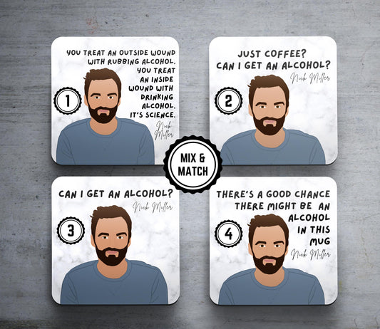 New Girl - Nick Miller - Set of Coasters