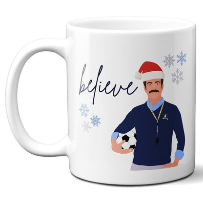 Believe Christmas (blue/silver) - Coffee Mug